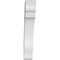 Ekena Millwork 3 1/2-in. W x 14-in. D x 22-in. H Olympic Architectural Grade PVC Knee Brace BRCP035X14X22OLY - alternate 3